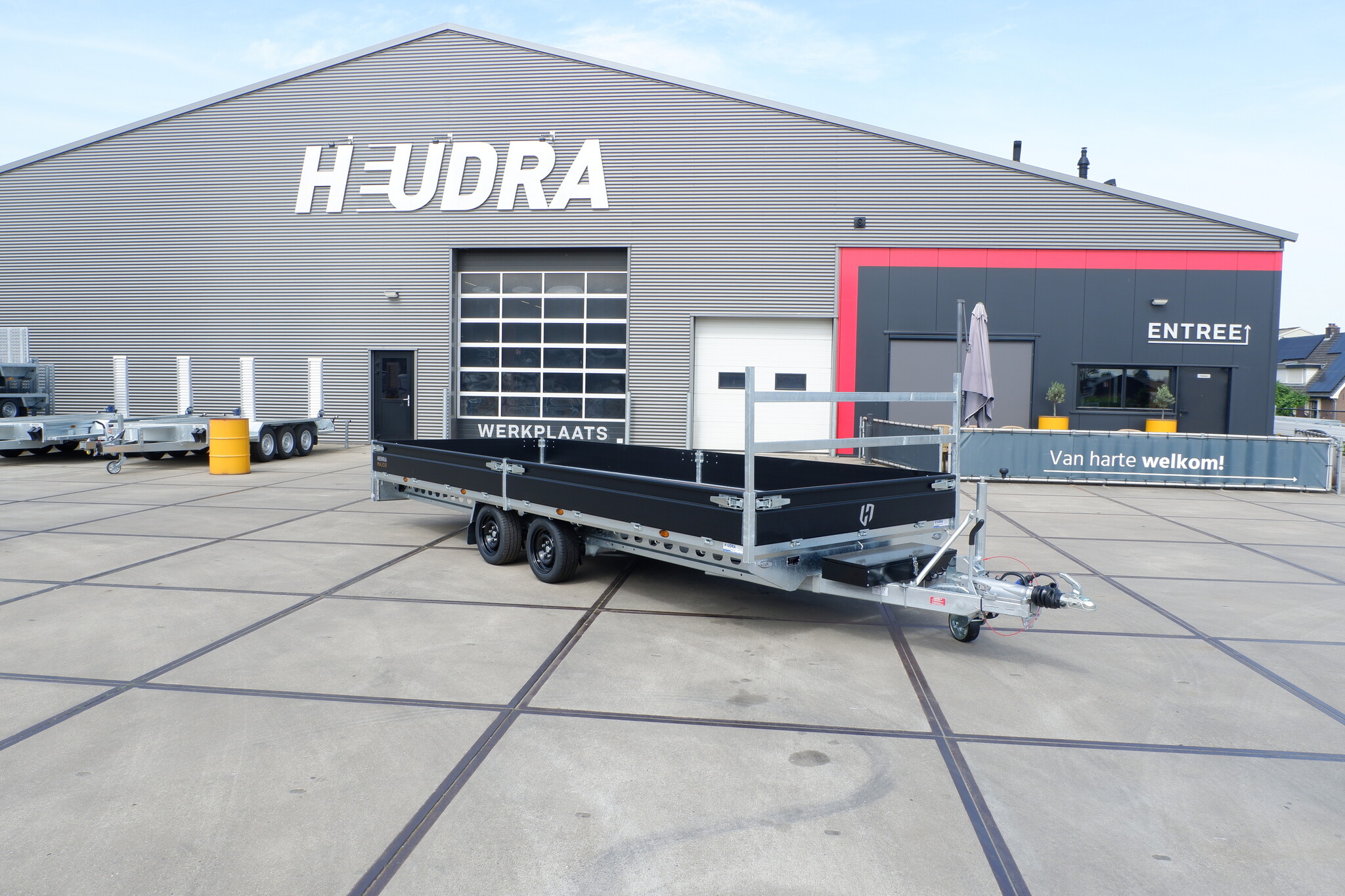 Henra plateauwagen tandemas 3500kg 553x202cm BlackLabel
