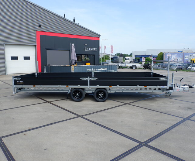 Henra plateauwagen tandemas 3500kg 553x202cm BlackLabel
