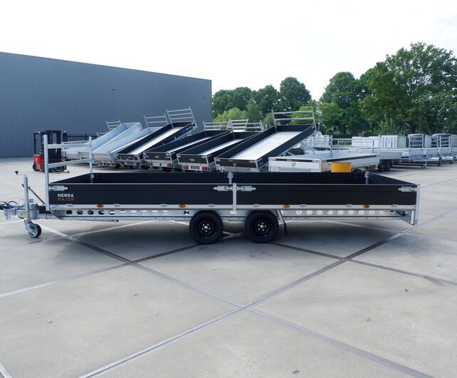 Henra plateauwagen tandemas 3500kg 553x202cm BlackLabel