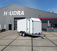 Humbaur gesloten bakwagen 2500kg 418x173x209cm met zijdeur en schuin dak
