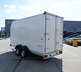 Humbaur gesloten bakwagen 2500kg 418x173x188cm met zijdeur en schuin dak