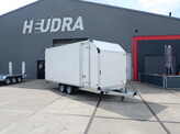 Humbaur gesloten plateauwagen 3500kg 518x203x188cm met zijdeur en schuin dak