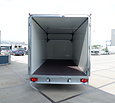 Humbaur gesloten plateauwagen 3500kg 518x203x188cm met zijdeur en schuin dak