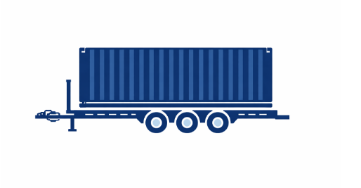 Nieuwe Containertrailer