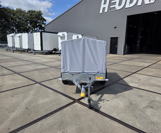 Humbaur Steely bakwagen 750kg met huif en neuswiel 205x109x100cm