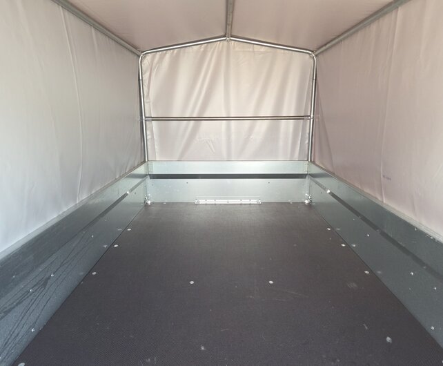 Humbaur Steely bakwagen 750kg met huif en neuswiel 205x109x100cm