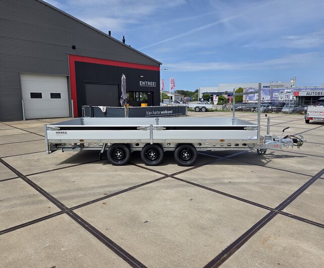 Henra plateauwagen tridemas 3500kg 453x202cm Xpert