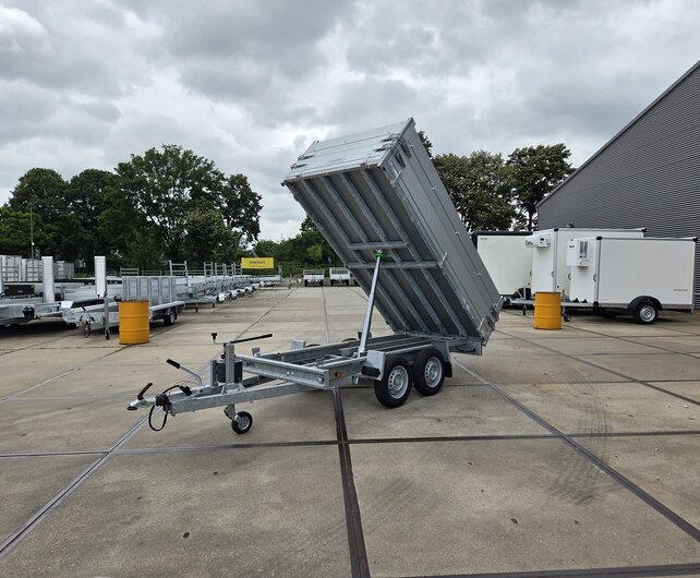 Anssems KSX 2000kg 305x153cm achterwaartse kipper handbediend met opzetborden