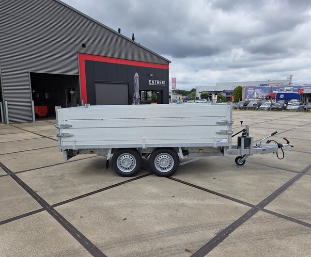 Anssems KSX 2000kg 305x153cm achterwaartse kipper handbediend met opzetborden