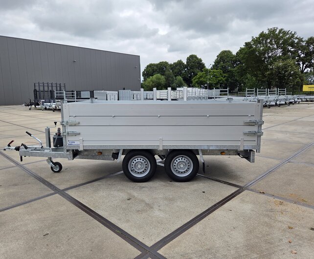 Anssems KSX 2000kg 305x153cm achterwaartse kipper handbediend met opzetborden