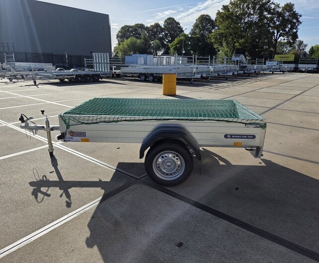 Saris KING XL 750kg bakwagen 226x126cm met gaasnet en neuswiel