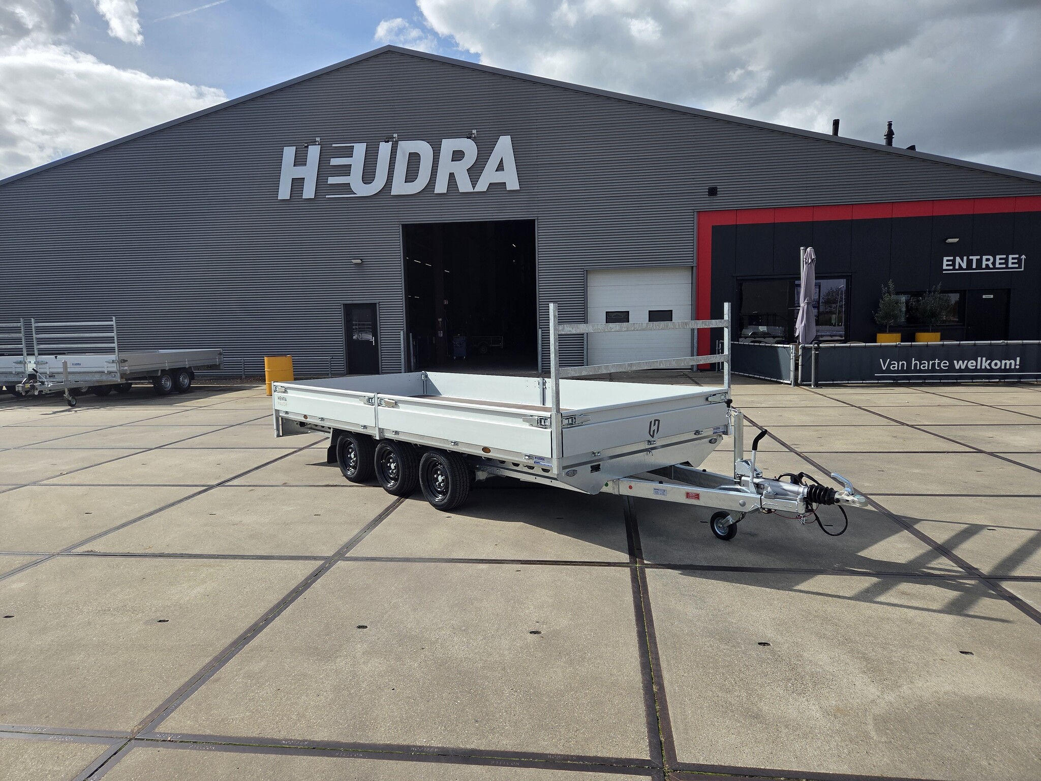 Henra plateauwagen tridemas 3500kg 453x202cm