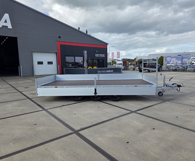 Henra plateauwagen tridemas 3500kg 453x202cm