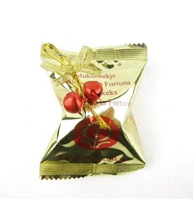 Fortune cookie met kersthanger bel 10 stuks