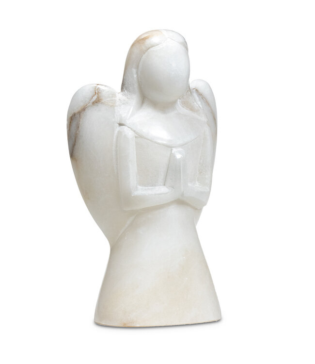 Engelbeeldje zeepsteen wit