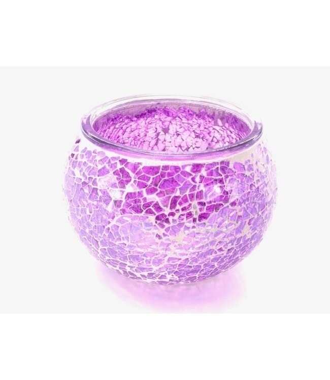 Mozaiek theelichthouder paars