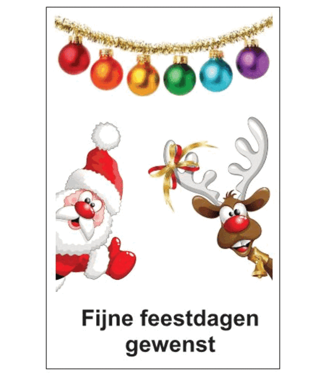 Sneeuwpop in tasje met kaartje