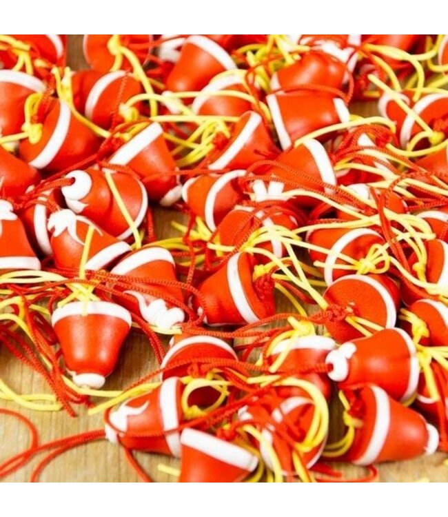 Gelukshanger kerstklokjes 10 stuks