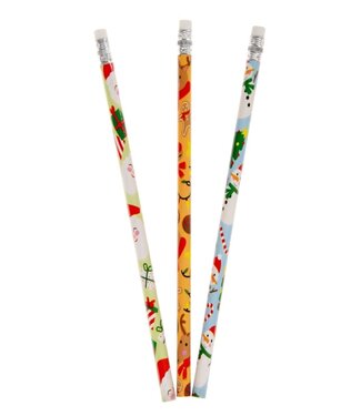 Potlood kerstmotief 12 stuks