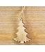 Houten hanger Kerstboom 8 stuks