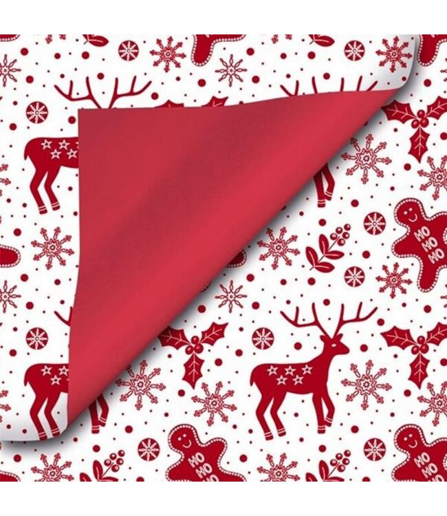 Kerst cadeauzakjes rendier 10 stuks 12 x 19 cm
