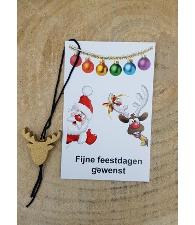 Rendier op kaartje