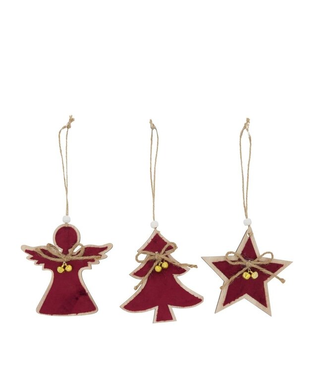 Kersthangers groot 12 cm - 3 stuks