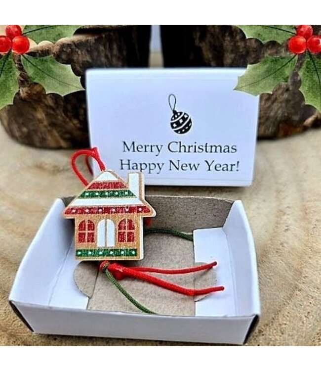 Wensdoosje Fijne Feestdagen - Huisje