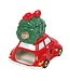Oliebrander Auto met kerstboom