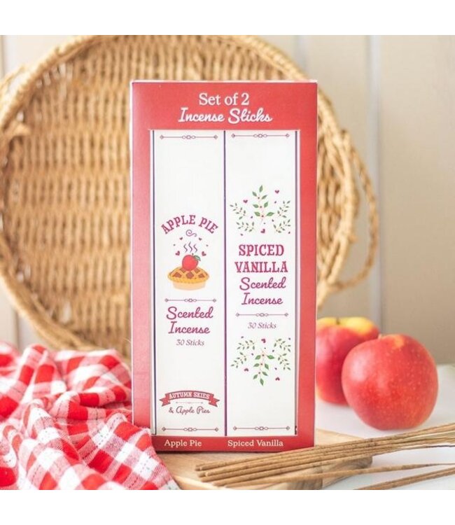 Set van 2 - appeltaart- en kruidenvanille wierookstokjes