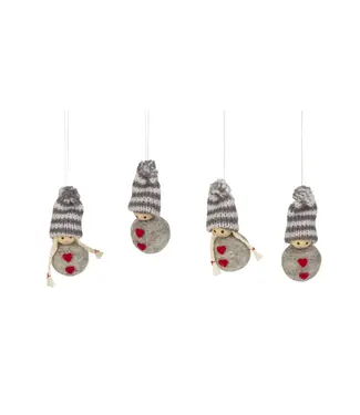 Stoffen winterpop 4 stuks