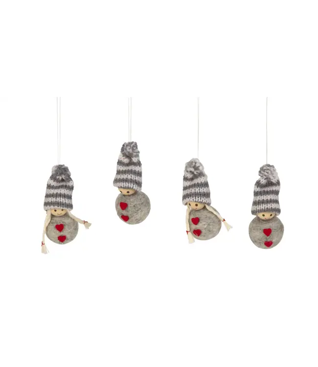Stoffen winterpop 4 stuks