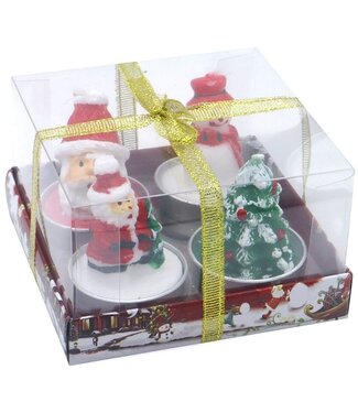 Kerst kaarsjes cadeauset van 4 stuks Kerst kaarsjes cadeauset van 4 stuks