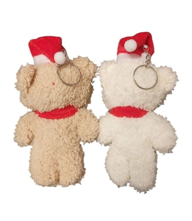 Kerst Teddybeer sleutelhanger