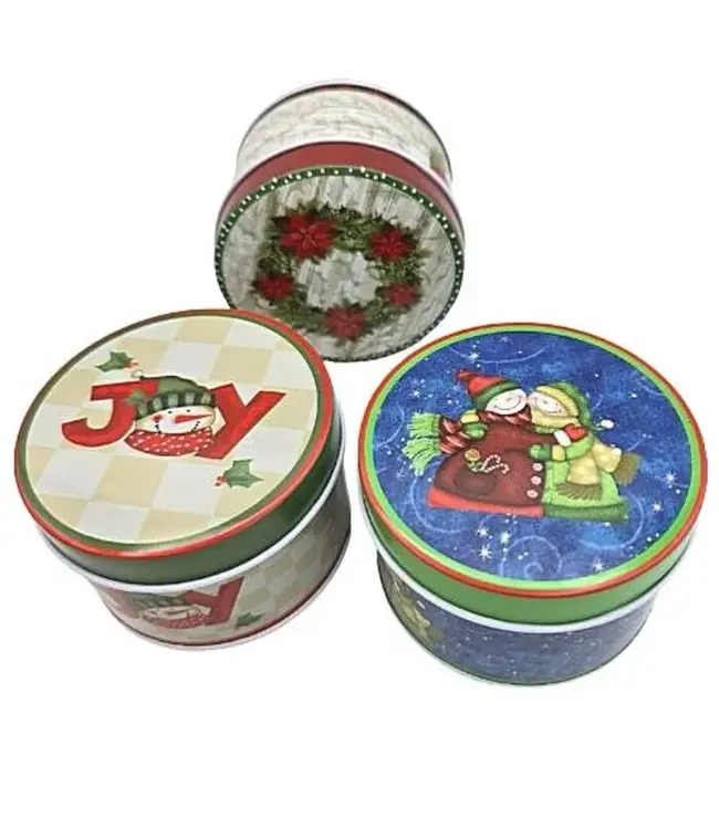 Metalen Kerstdoosjes 12 stuks