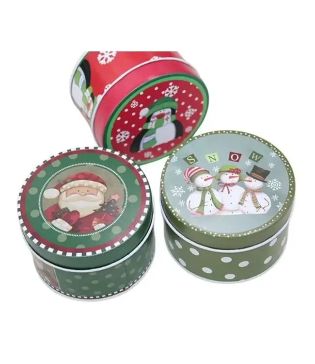 Metalen Kerstdoosjes 12 stuks