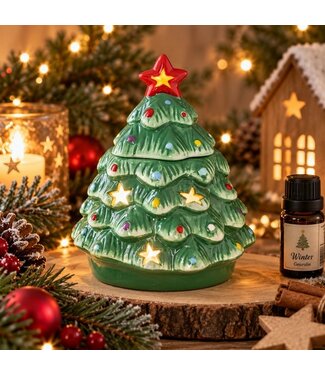 Nostalgische kerstboom oliebrander