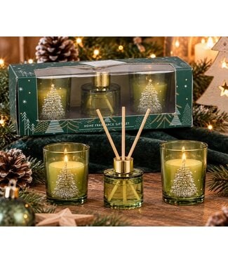 Kerst geurset Dennenboom 3 delig