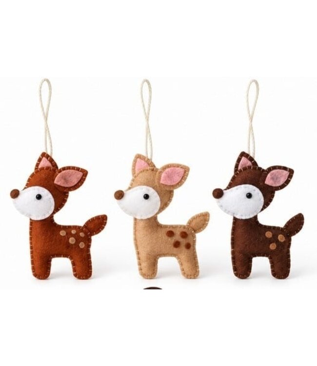 Kerst DIY knutselset Hert - 3 hangers