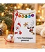 Kerstkaartje met kerstbalhangertje met rendier – klein kerstcadeautje om uit te delen