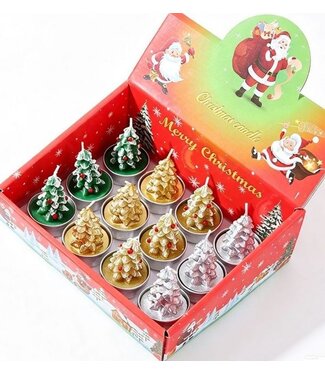 Kerstboom Kaarsje  – 12 stuks