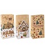 Kerst Cadeauzakje Peperkoek – Kraftpapier 28 cm Assorti.