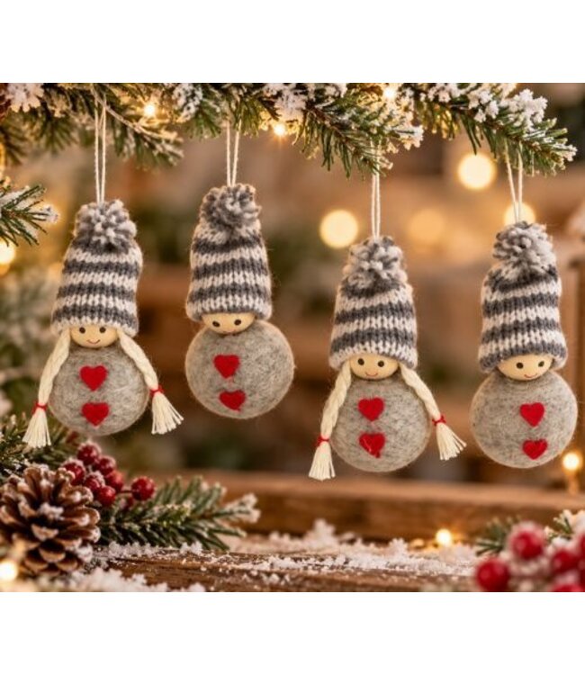 Stoffen winterpop 4 stuks