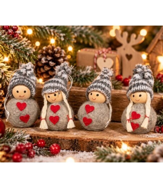 Stoffen winterpop 4 stuks