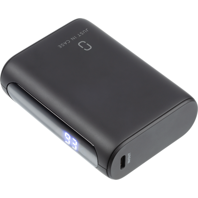Just in Case 22.5W USB-C PD Powerbank 10.000 mAh - Black