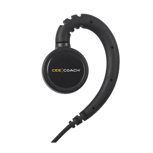 CEECOACH Kabel-Headset (Mono) – Ergonomische enkelzijdige headset met ruisonderdrukking