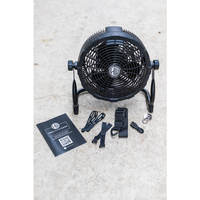 Horse Watch AirGo – Kabelloser Ventilator mit LED-Beleuchtung & Anti-Mückenlampe + 20.000 mAh Powerbank