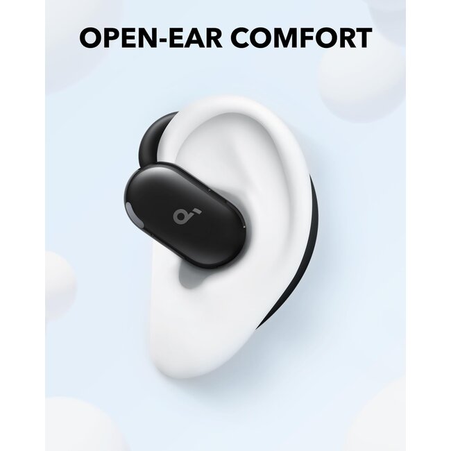Open-Ear Draadloze Bluetooth Hoofdtelefoon met Verstelbare Oorhaken – Zwart – Ideaal voor Ruiters