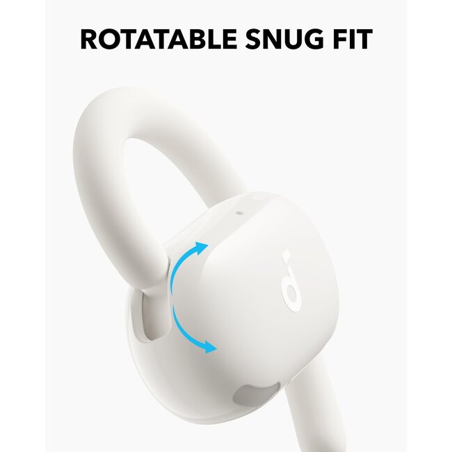 Wireless Open-Ear Bluetooth Headphones with Adjustable Ear Hooks –  White – Ideal for Riders - Copy