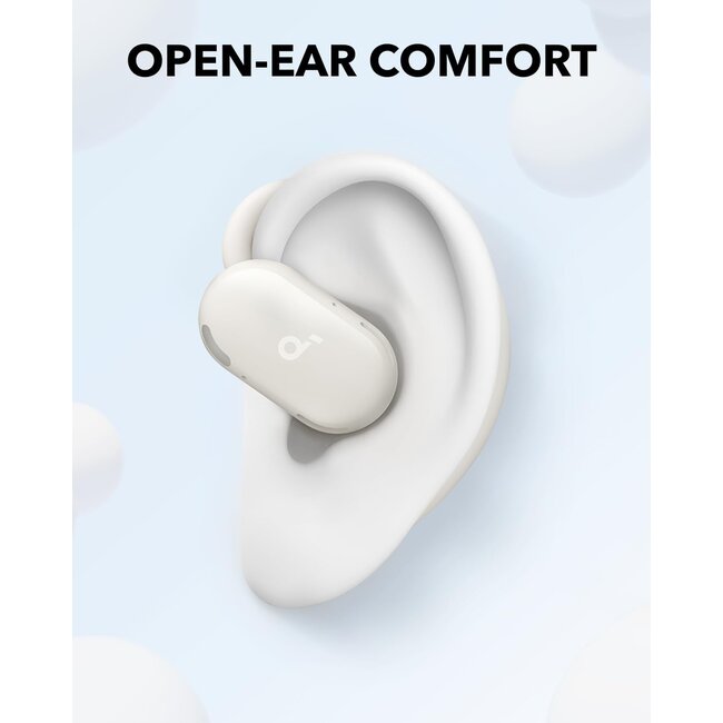 Kabelloser Open-Ear Bluetooth Kopfhörer mit Verstellbaren Ohrbügeln – White